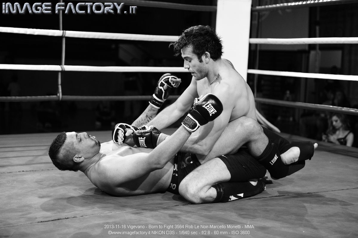 2013-11-16 Vigevano - Born to Fight 3564 Rob Le Noir-Marcello Monetti - MMA